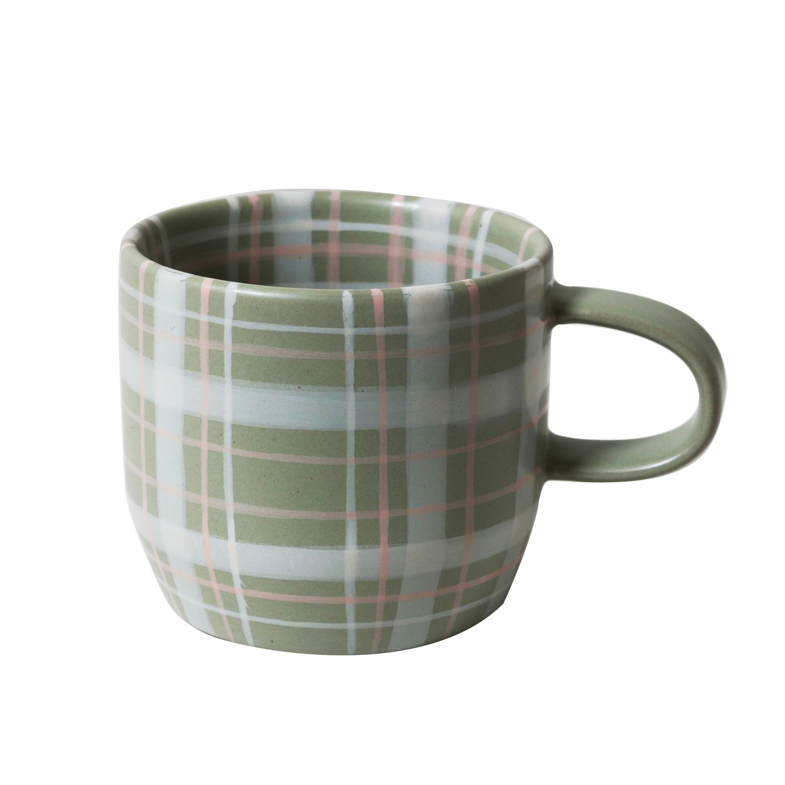 Robert Gordon Cat's Pyjamas Mug - Sage & Blush Check