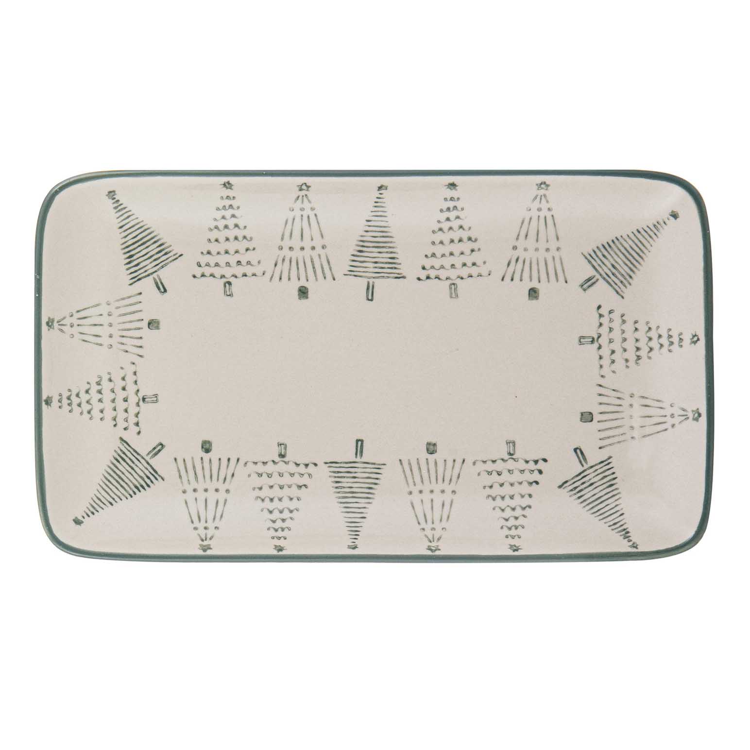 Ladelle Christmas Evergreen Rectangular Platter
