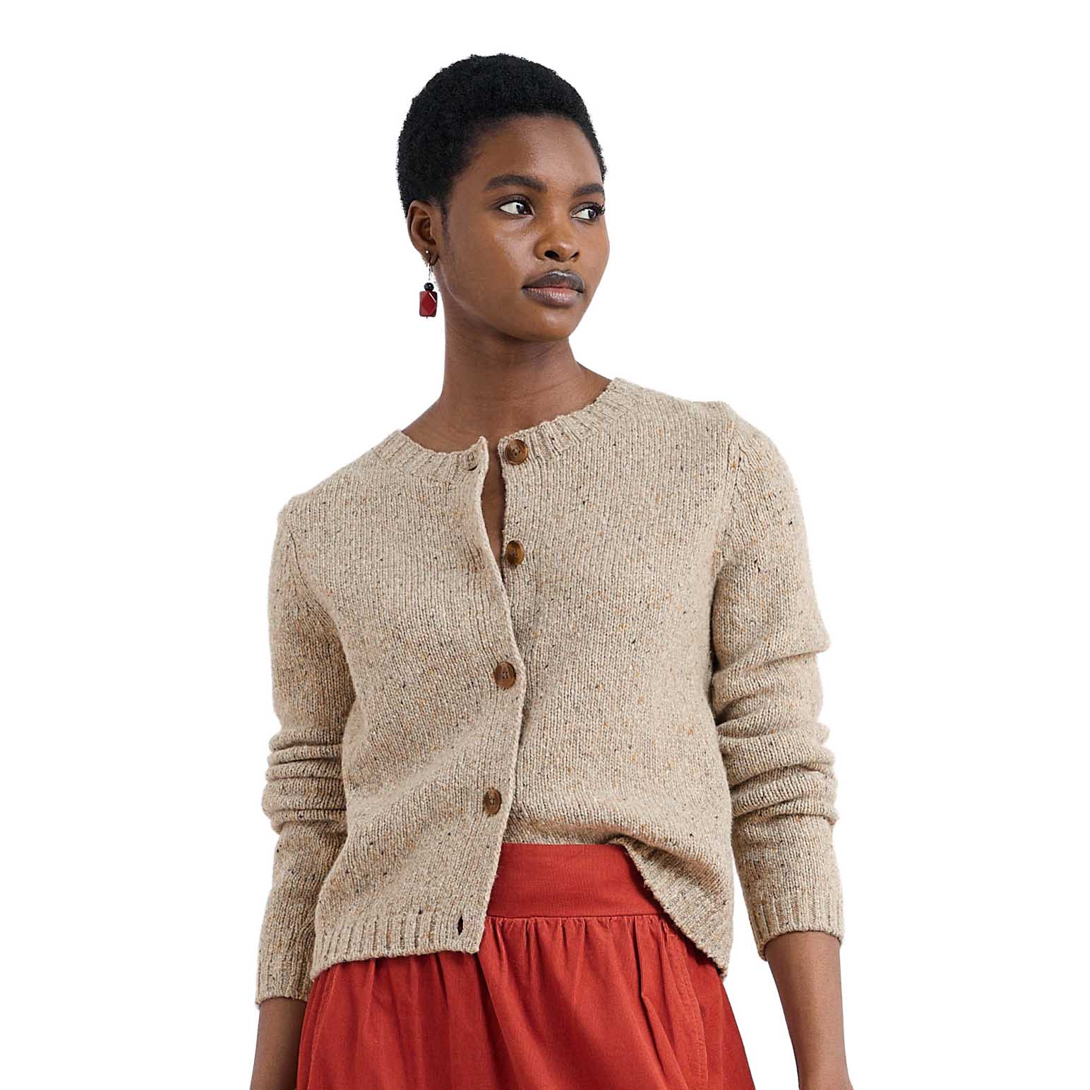 Seasalt Cornwall Dawson Pick Cardigan Merino Birch