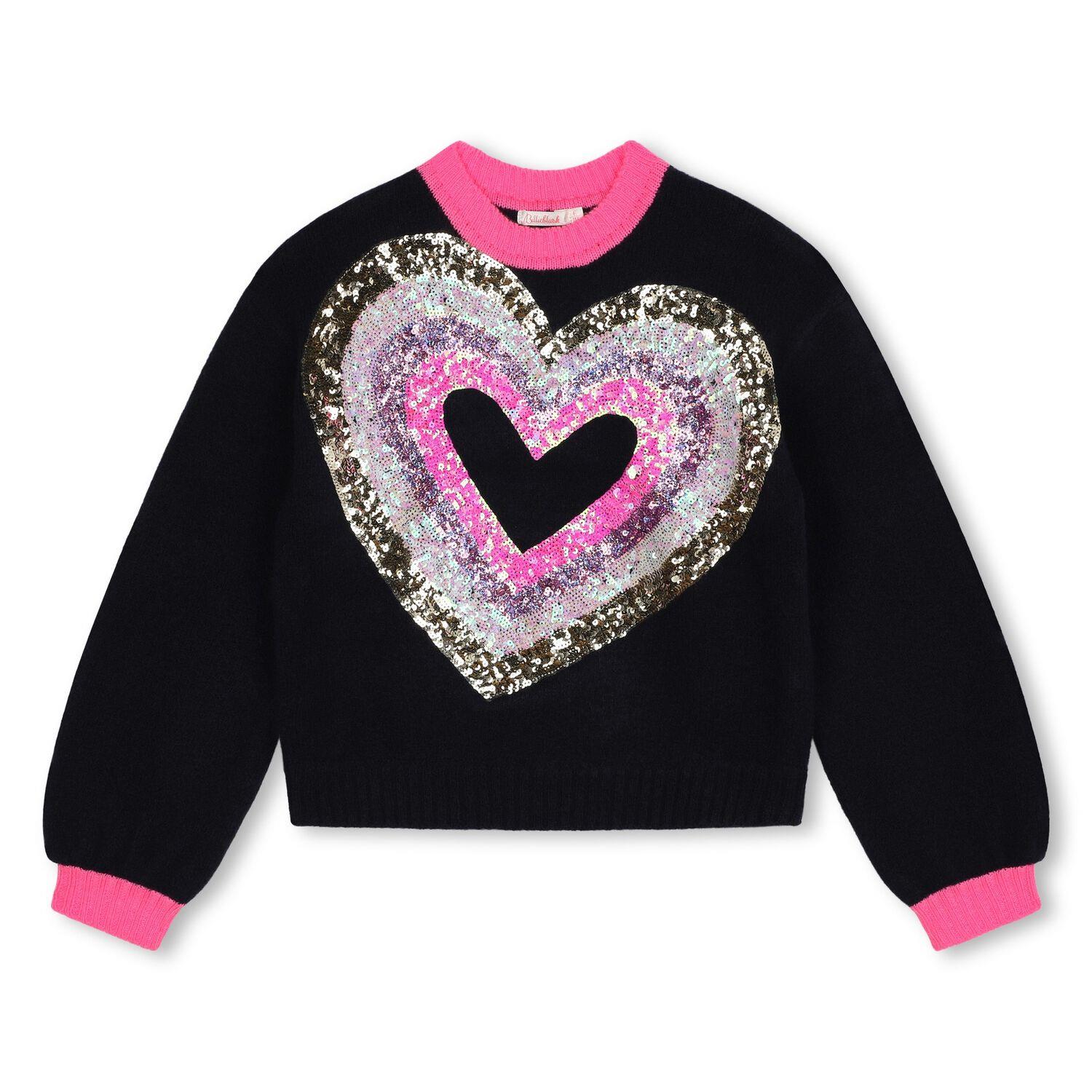 Billieblush Sequin Heart Sweater 3Y - 6Y