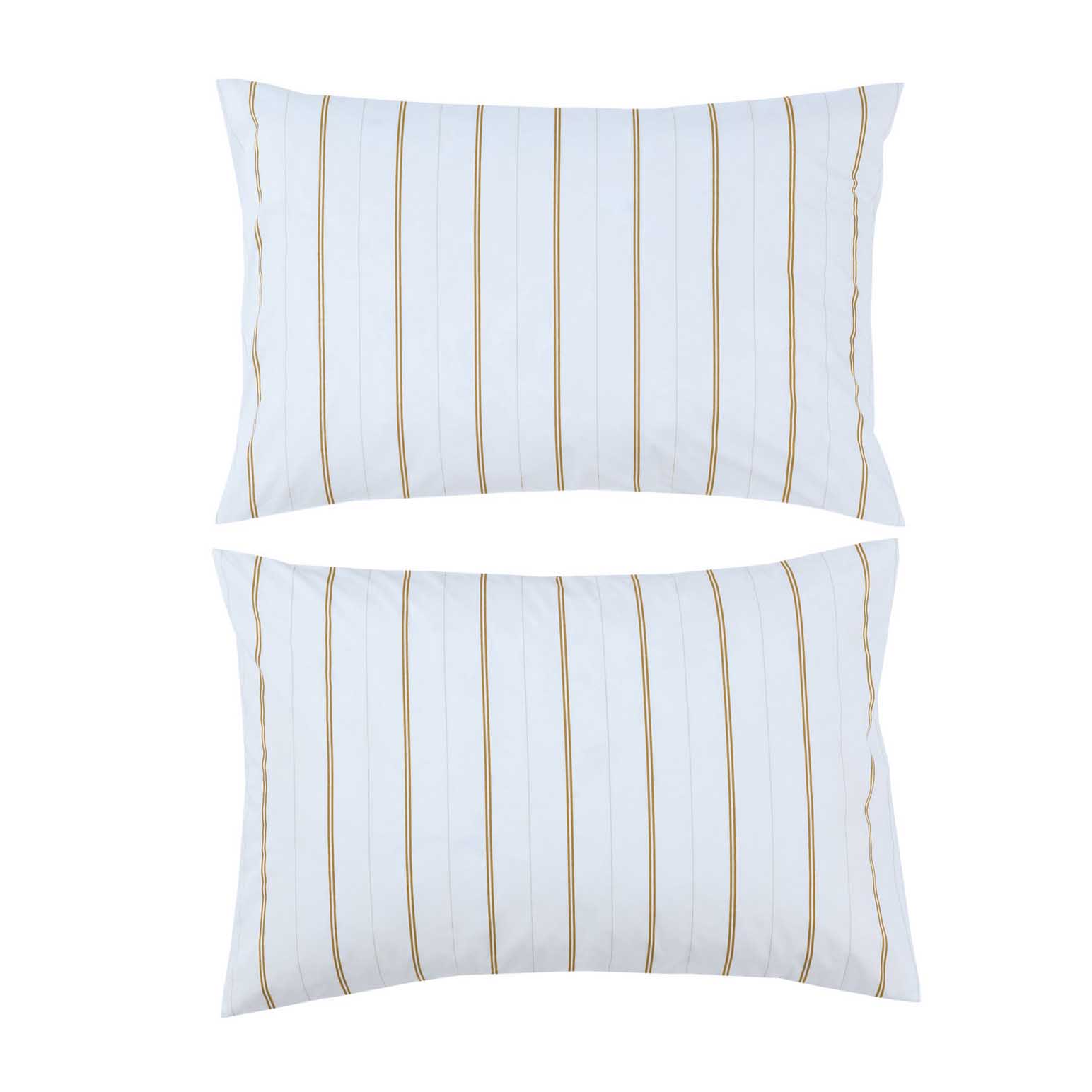 MM Linen Cape Stripe Pillowcase Set - Ochre