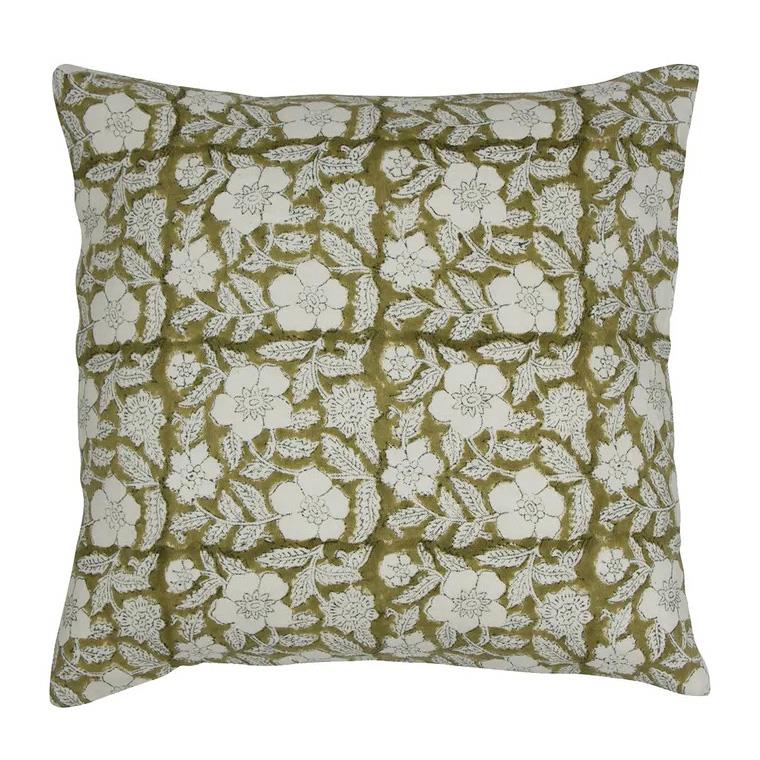 French Country Salta Floral Chartreuse Cushion Cover