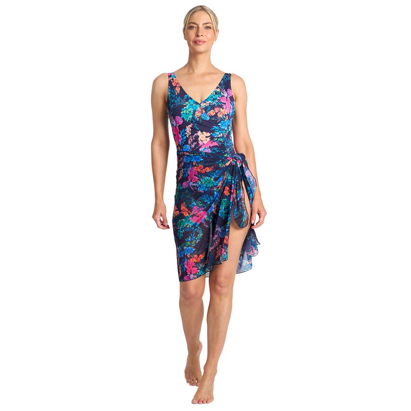 Jantzen Fresia Midi Mesh Sarong Navy