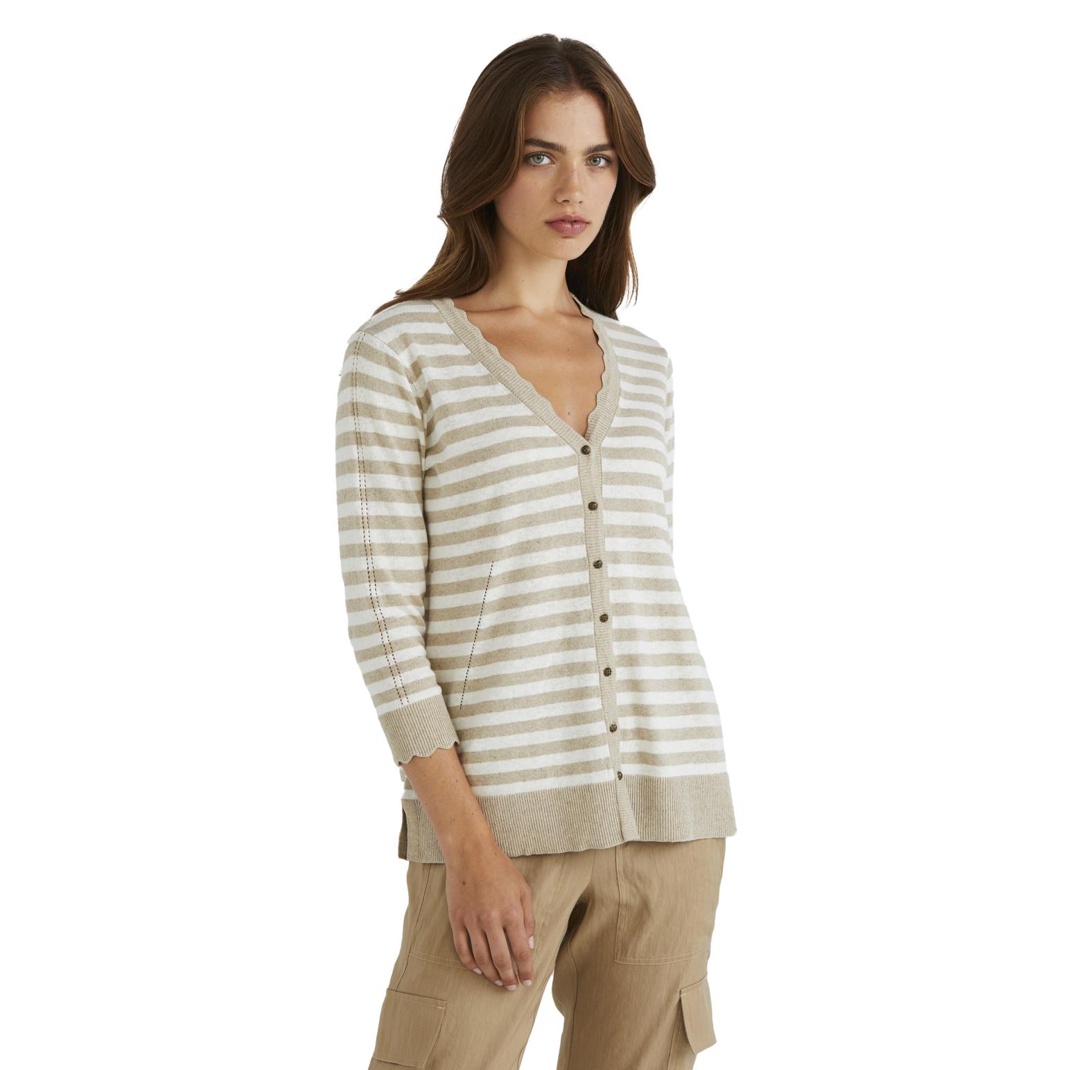 Lania Shell Stripe Cardi