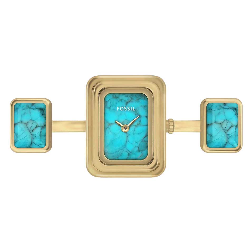 Fossil Raquel Ring Two-Hand Gold-Tone Stainless Steel Watch Ring ES5432