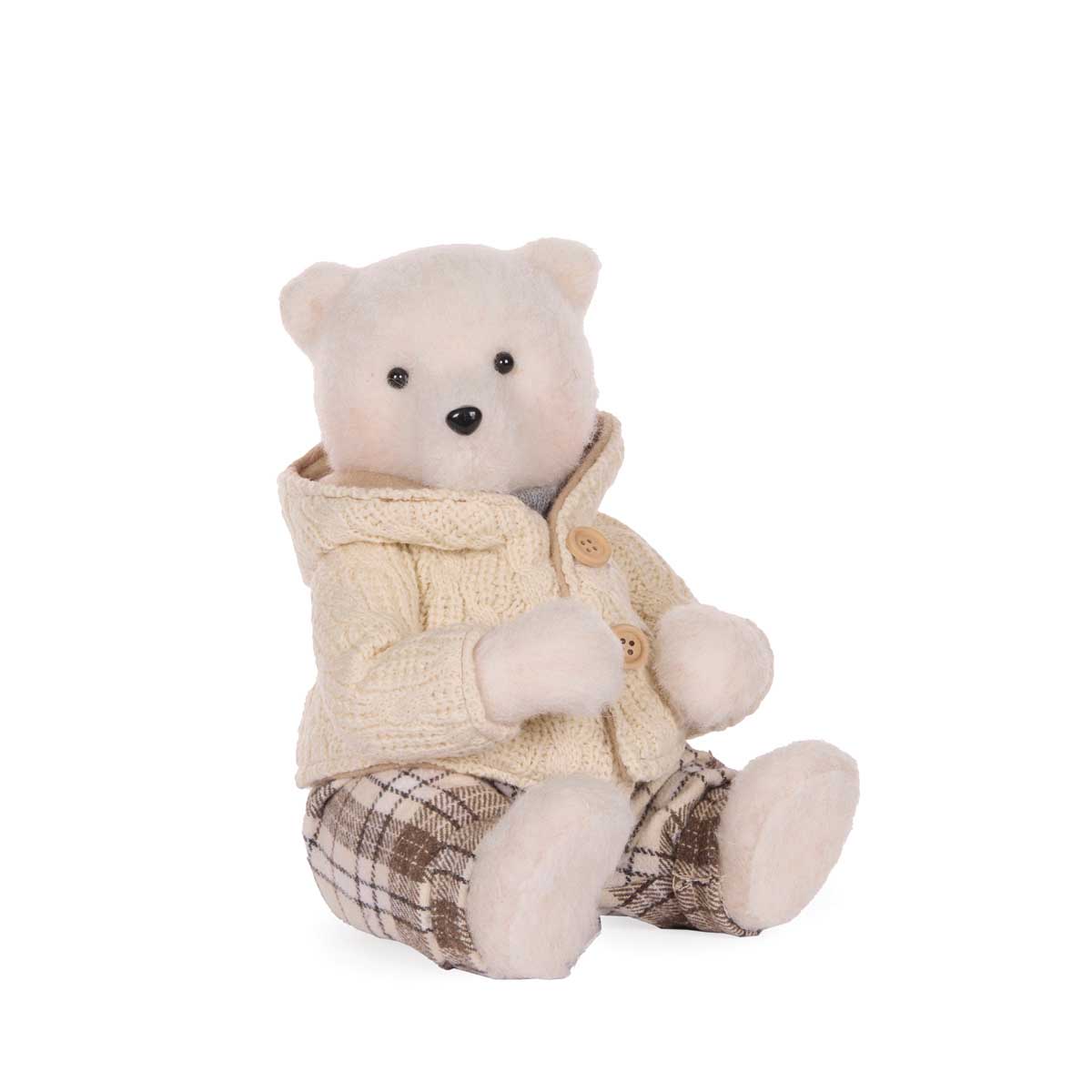 Holly & Ivy Frosted Knitted Mrs Bear Sitting