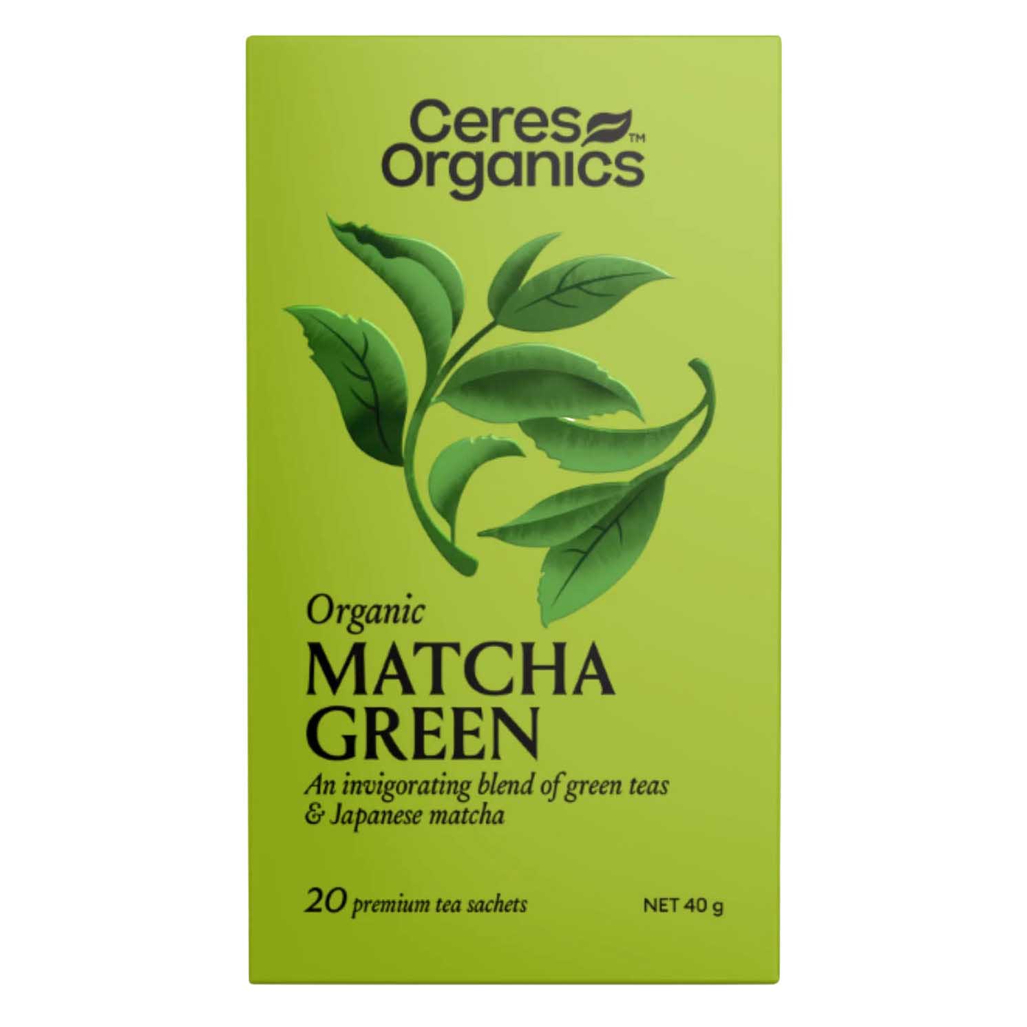 Ceres Organics Matcha Green Tea 20 Sachets
