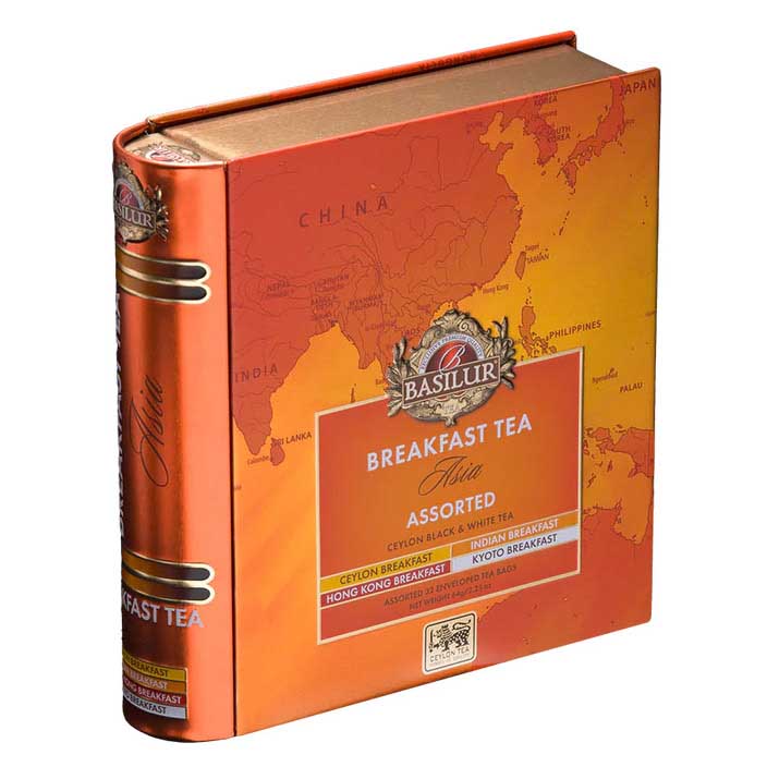 Basilur Book Tin 32 Enveloped Teabags - Asia Breakfast Tea