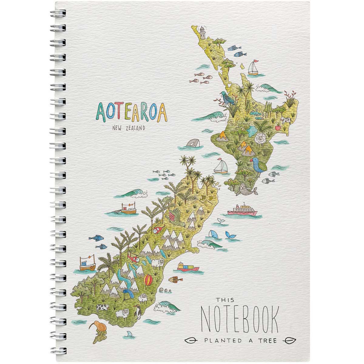 Little Difference NZ Nature Map Notebook
