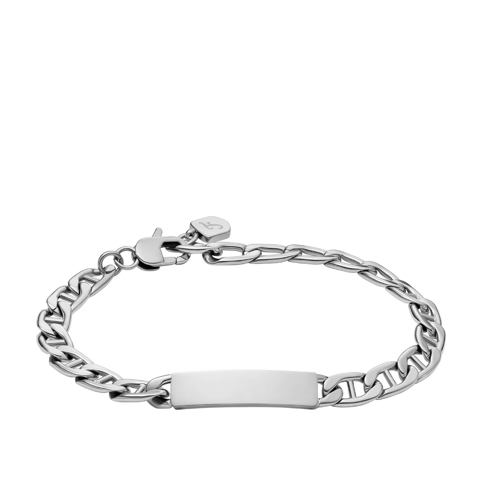 Fossil Drew Stainless Steel ID Bracelet
