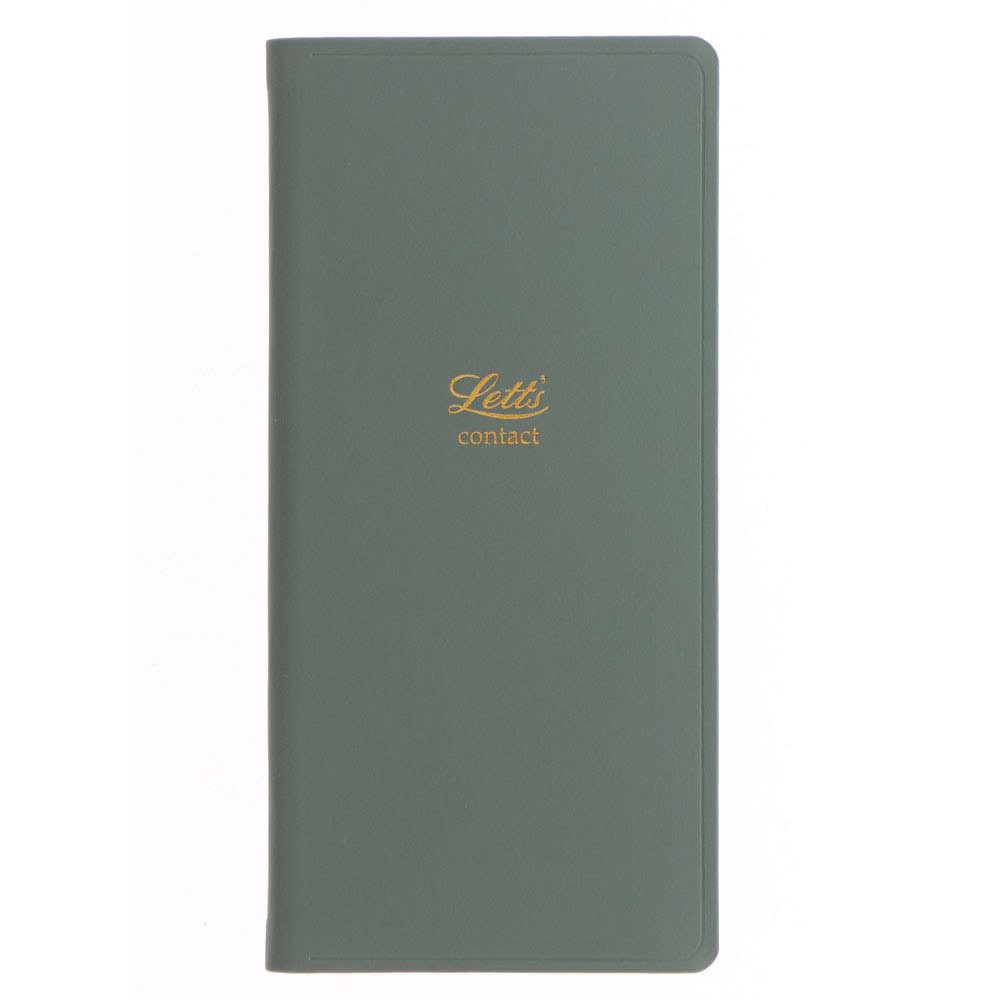 Letts of London Icon Slim Pocket Address Book - Green