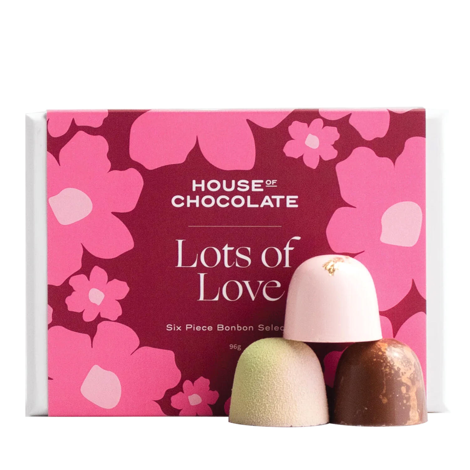 House of Chocolate 'Lots of Love' 6 Piece Bonbon Selection