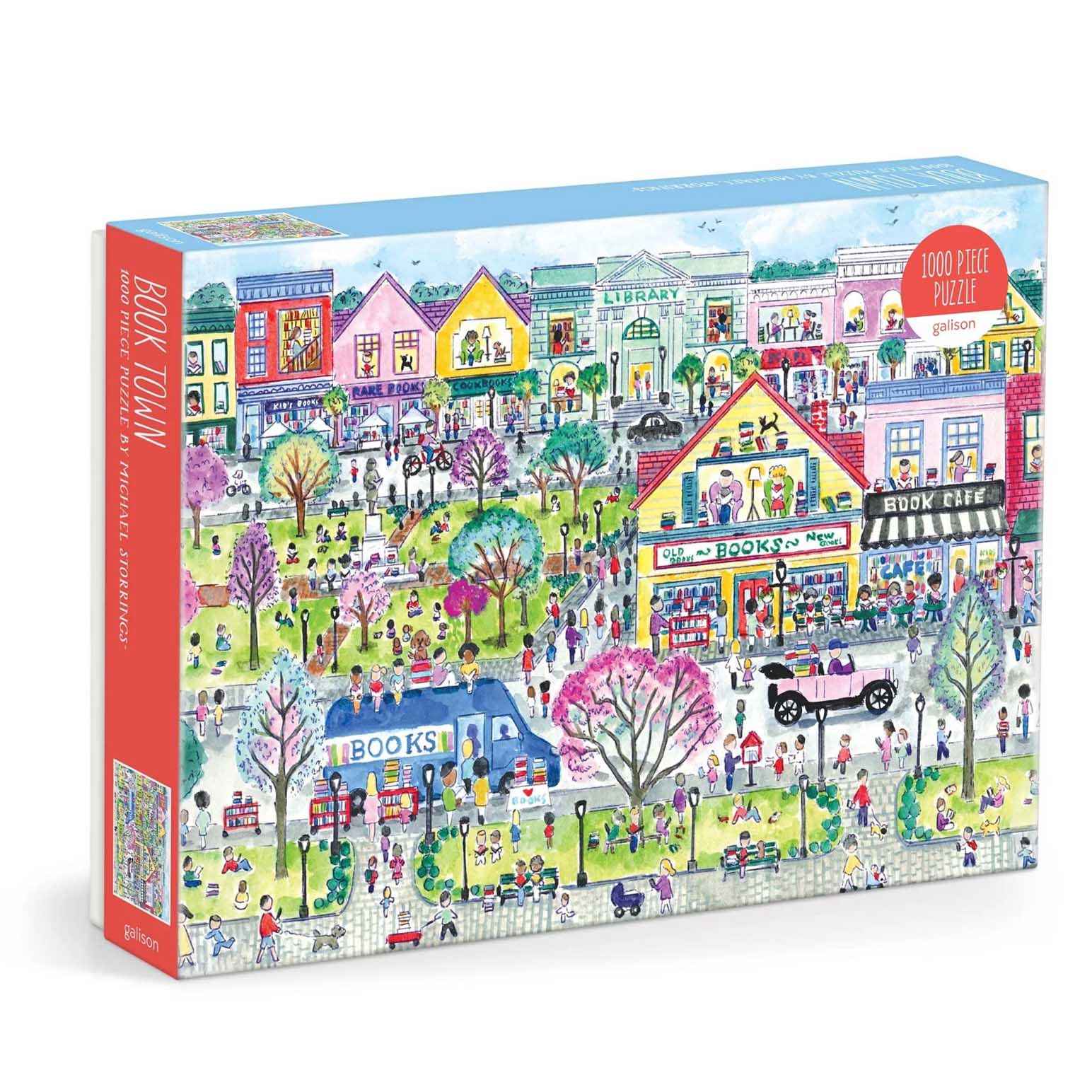 Galison Michael Storrings Book Town 1000 Piece Puzzle