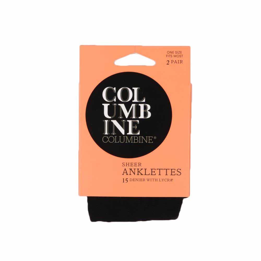 Columbine Sheer Nylon Anklets 2 Pack