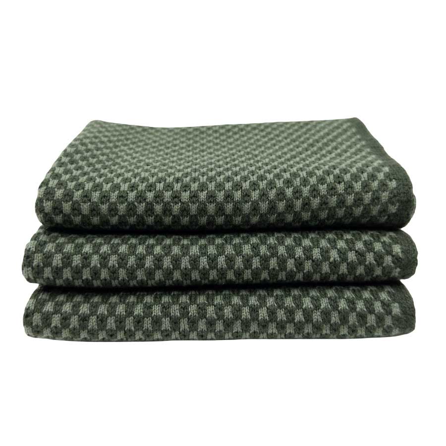 Ecovask 'Elements Collection' Dishcloth 3Pk - Fern
