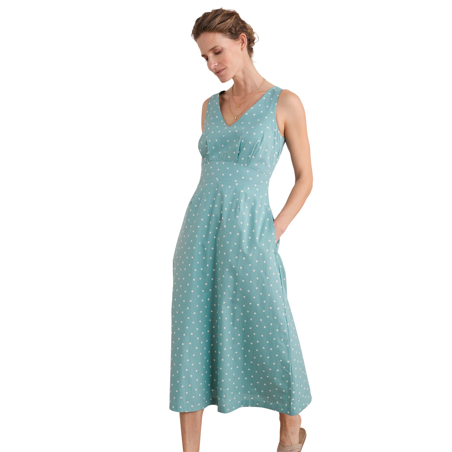 Seasalt Cornwall Sky Beyond Dress Little Sponge Spot Tidepool