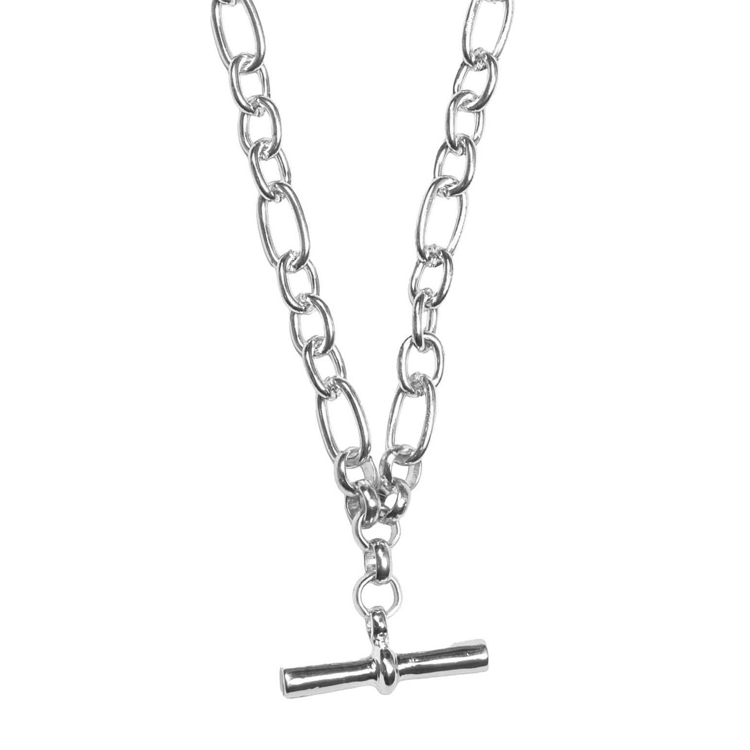 Stella + Gemma Necklace Silver Chunky Fob