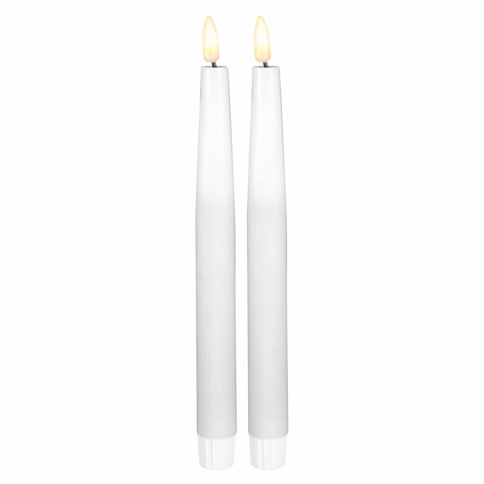 Maxwell & Williams Let's Get Lit Flameless Taper Candle 24cm 2Pc Natural