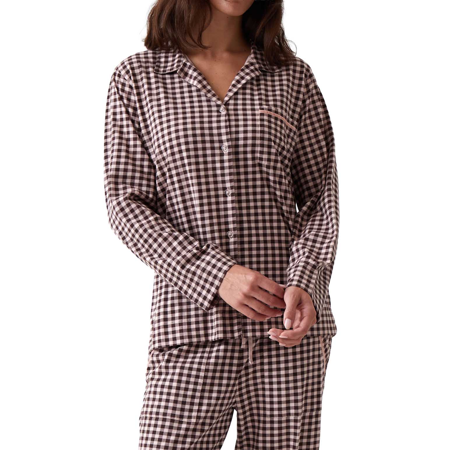 Wallace Cotton Kendra Organic Brushed Cotton Knit PJ Shirt