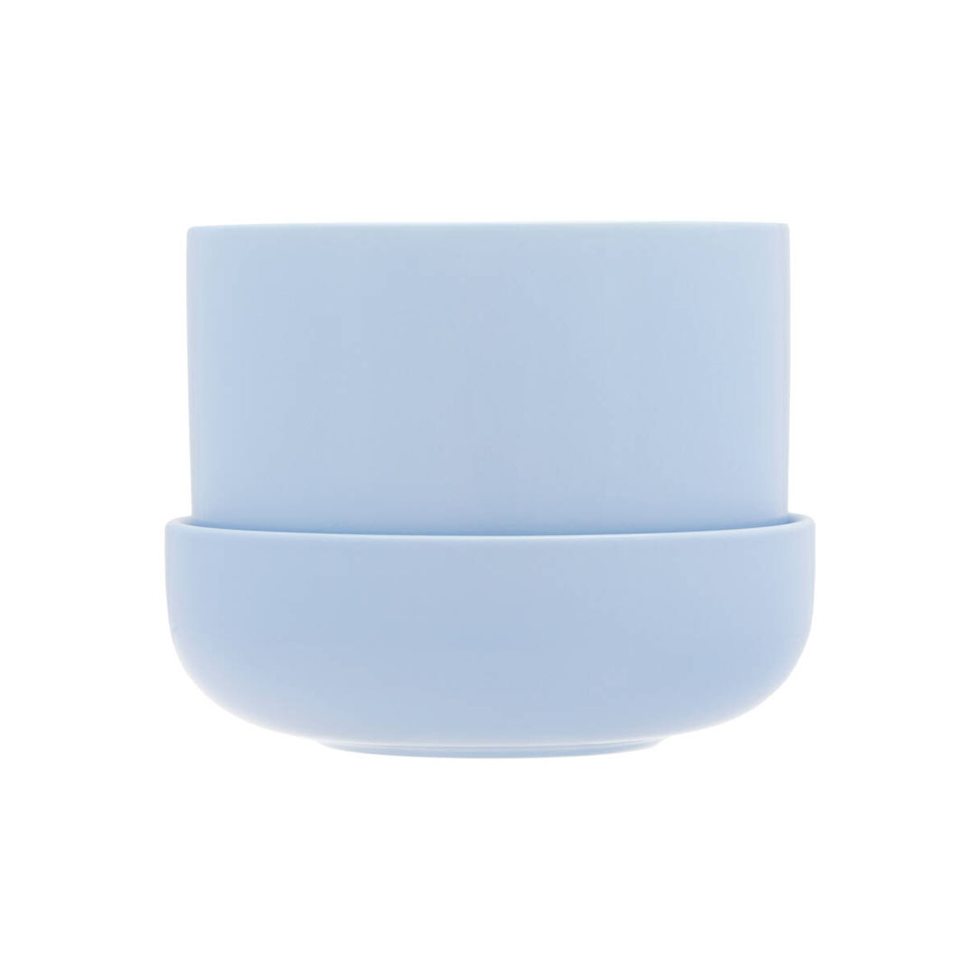 iittala Nappula Plant Pot with Saucer 17cm Aqua