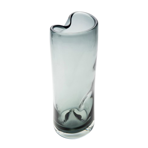 Salisbury Shaped Glass Vase 30cm - Smoke