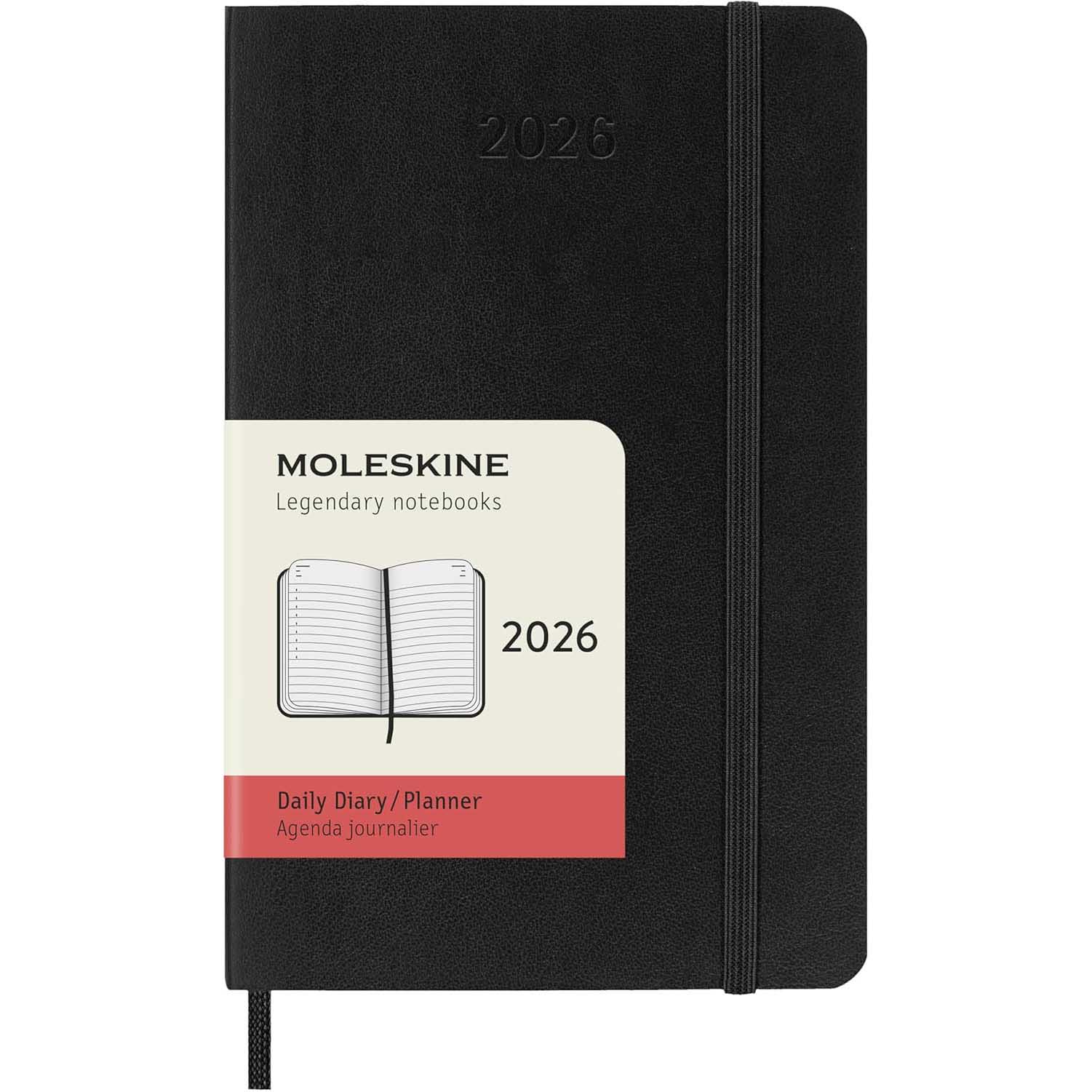 Moleskine Diary 12 Month Daily SC Pocket Black 2026