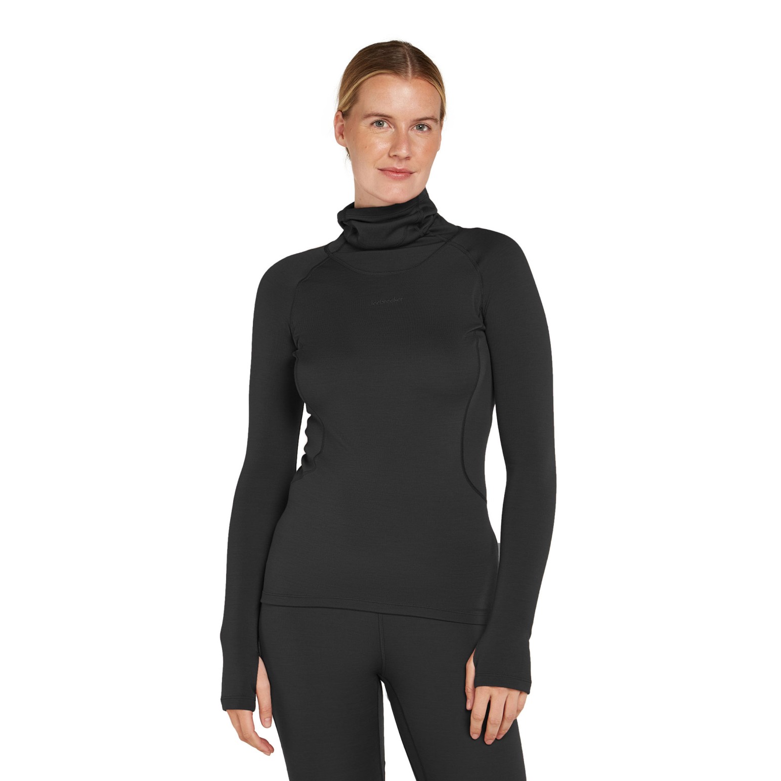 Icebreaker W 3300 MerinoFine&trade; Polar Long Sleeve Roll Neck Thermal Top