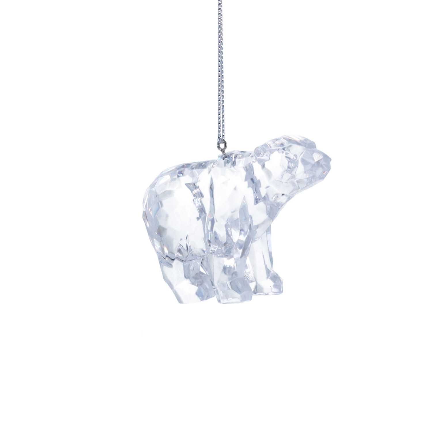 Gisela Graham Clear Acrylic Polar Bear Decoration