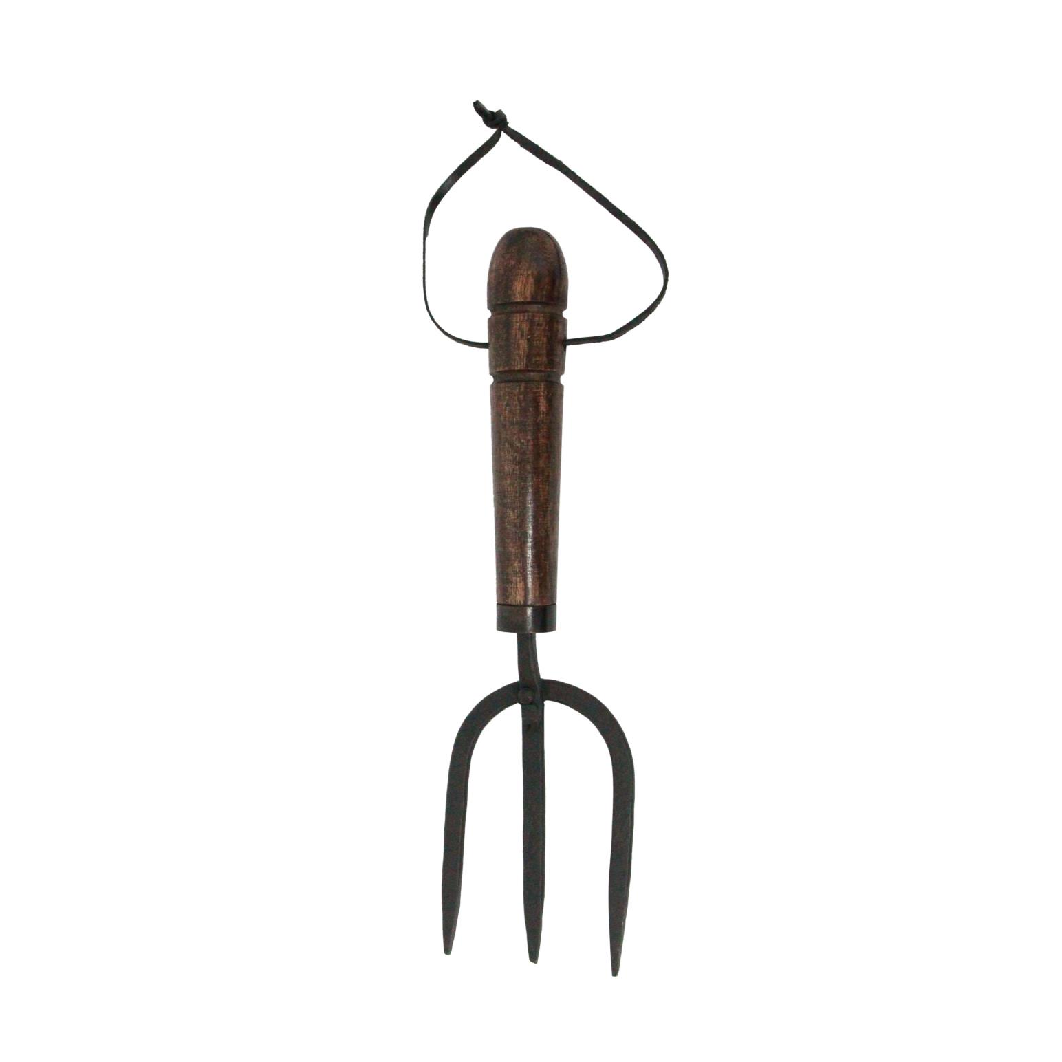 French Country Garden Fork Wooden Handle