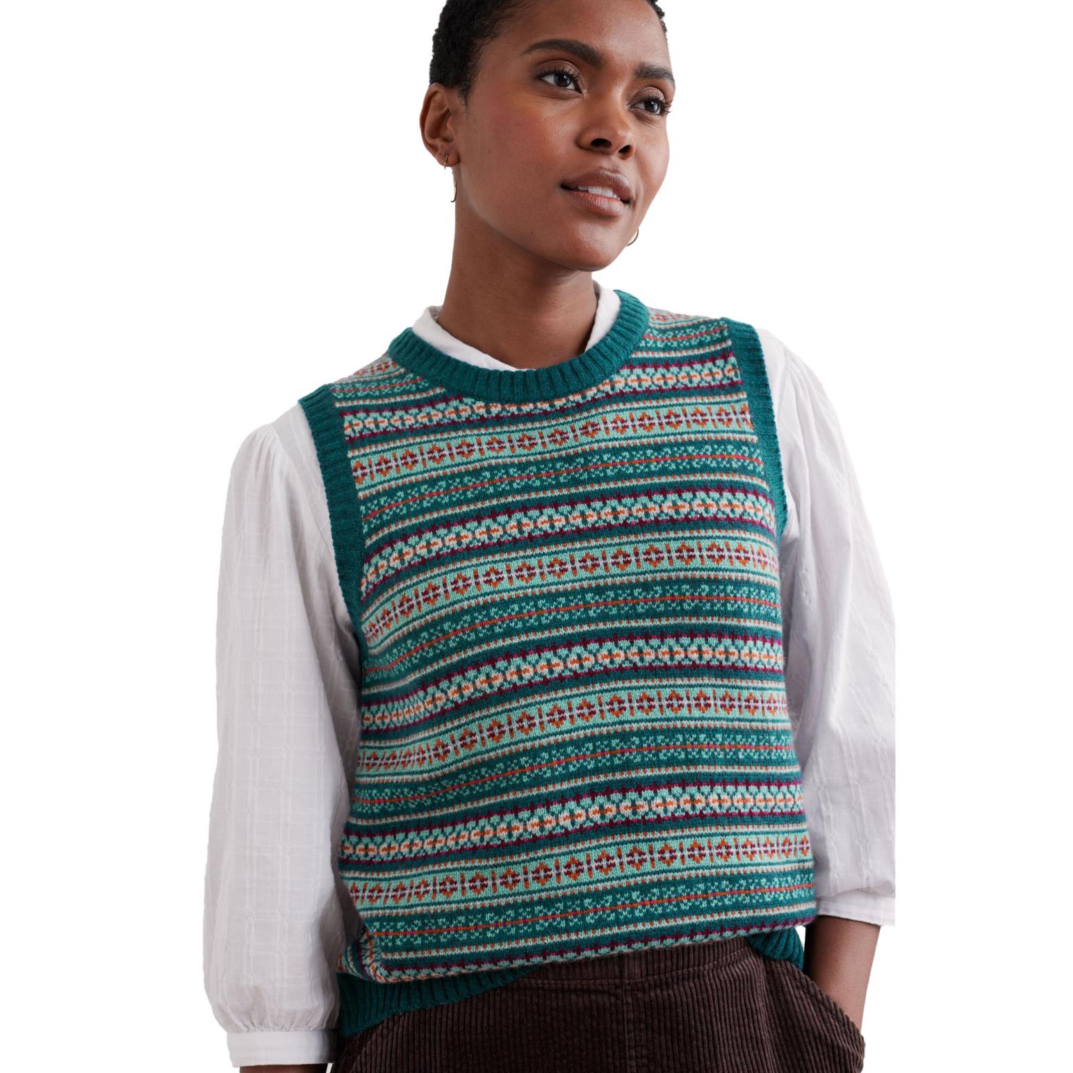 Seasalt Cornwall Percella Cove Vest Wheal Towan Seashore Mix