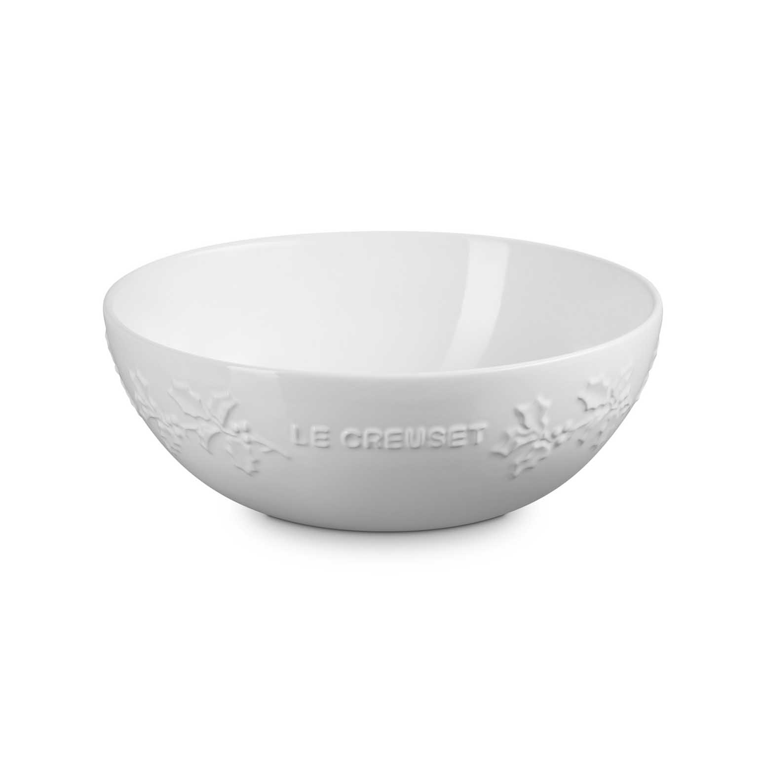 Le Creuset Multi Bowl 25cm Holly Relief - White