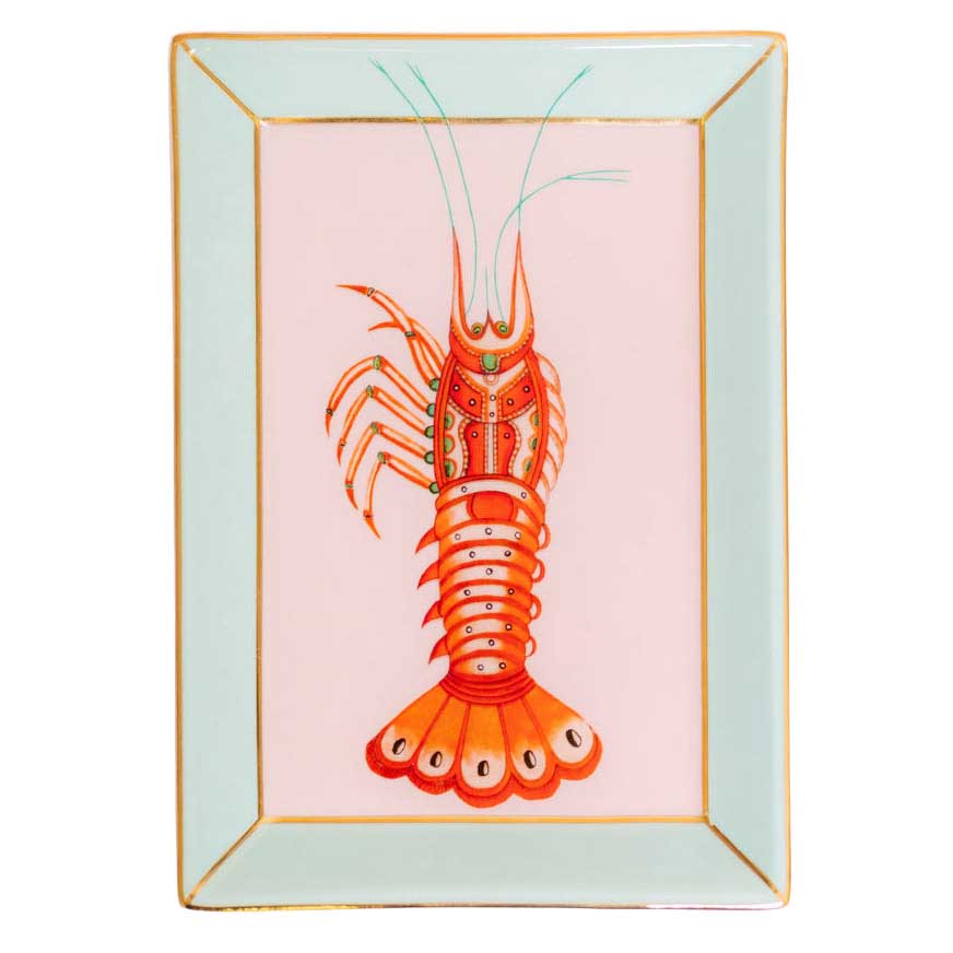 Yvonne Ellen RectangleTrinket Dish - Lobster