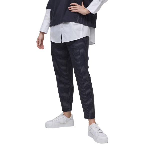 Marco Polo Pinstripe Ponte Barrel Pant