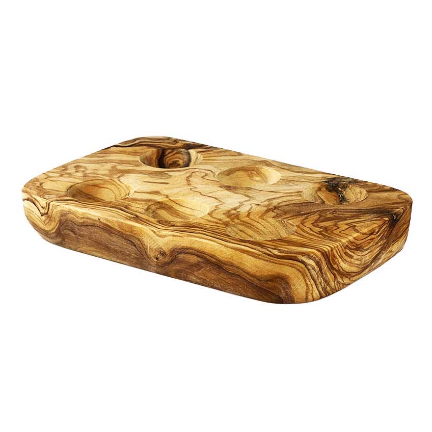 Selbrae House Olive Wood 6 Egg Cup Holder