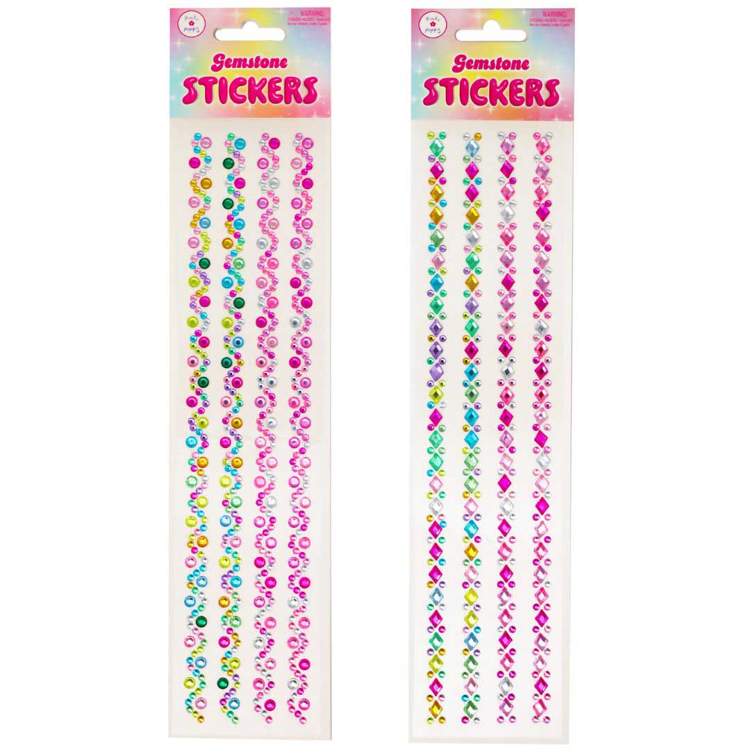 Pink Poppy Gemstone Stickers