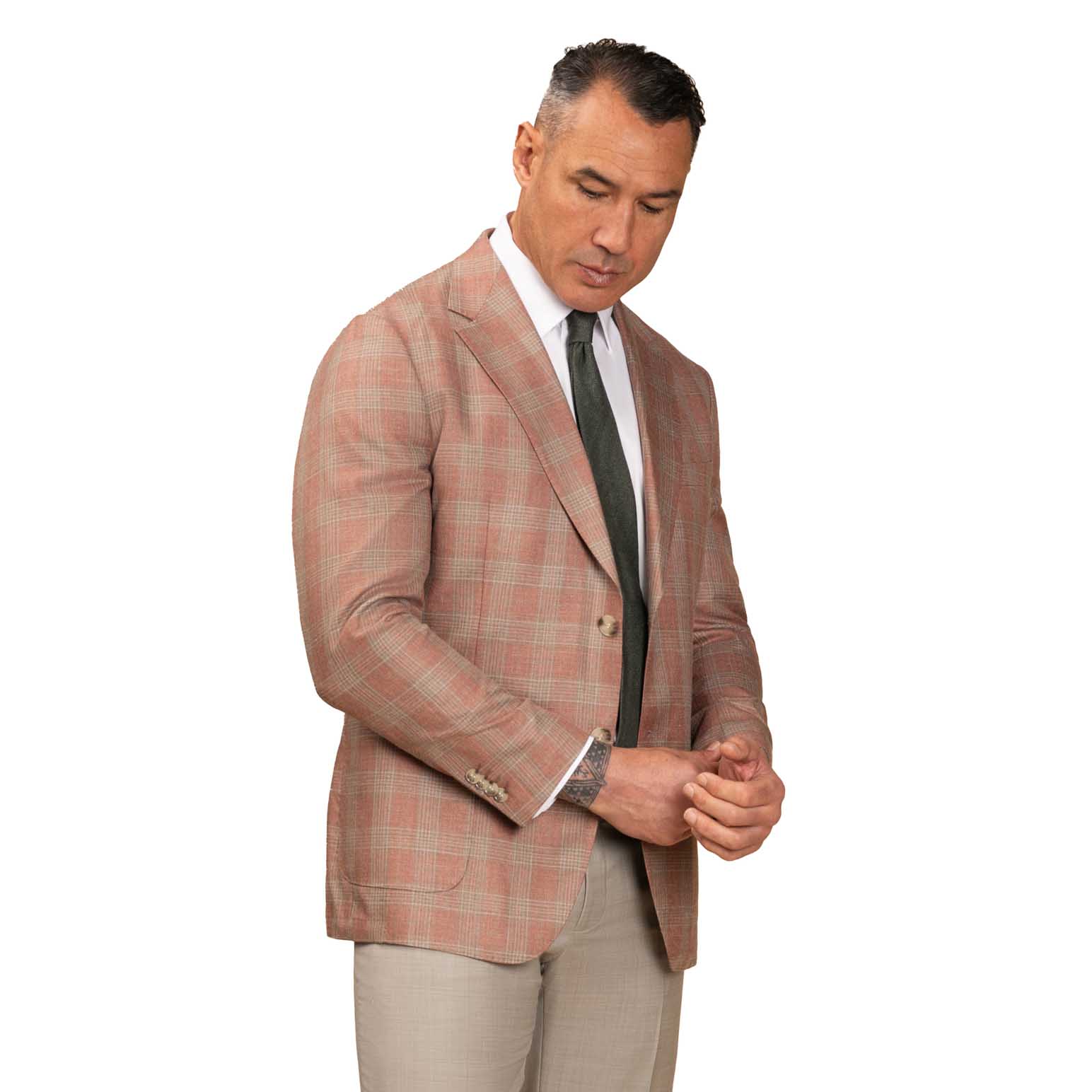 Rembrandt Malta Pink & Sage Glen Check Blazer