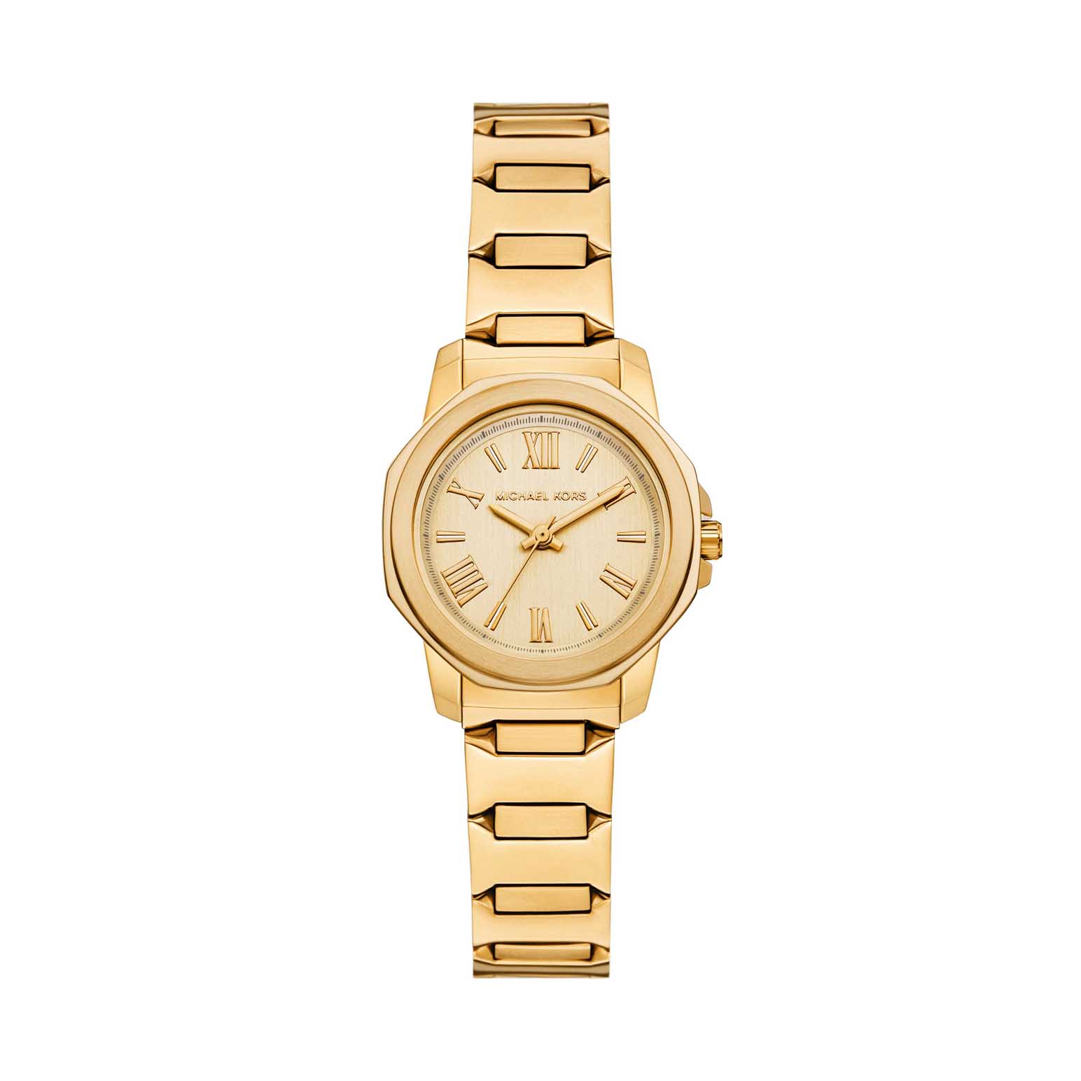 Michael Kors Prescott Three-Hand Gold-Tone Stainless Steel Watch