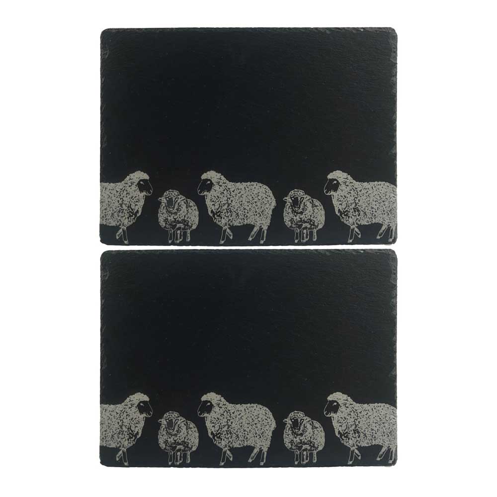 Selbrae House 2 Slate Place Mats - Sheep