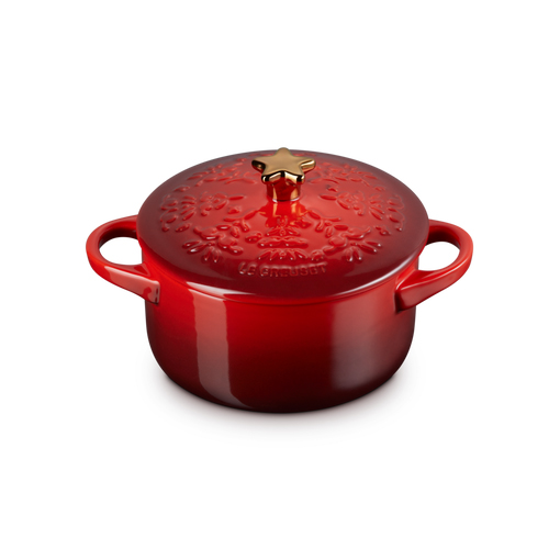 Le Creuset Mini Round Casserole 14cm - Cerise Star Knob