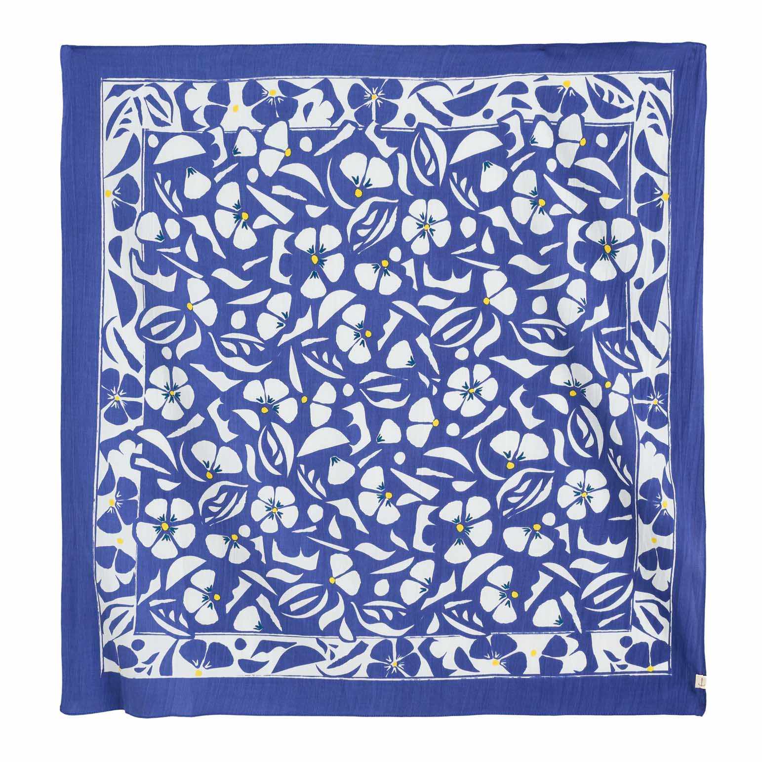 Seasalt Cornwall May Garland Square Collaged Border Bright Marine