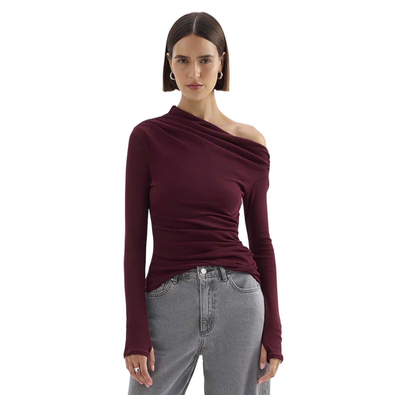 Nude Lucy Rue Mesh Ls Top