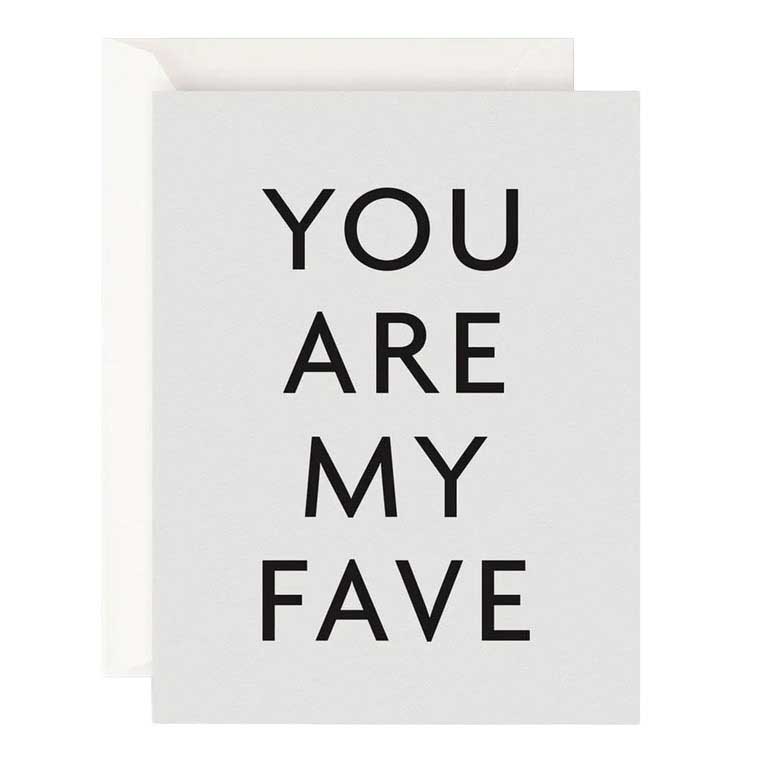 Father Rabbit Stationery You Are My Fave Card