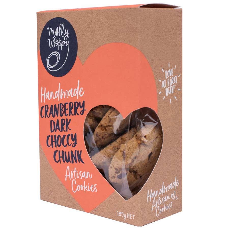 Molly Woppy Artisan Cranberry Dark Choccy Chunk Cookies 185g
