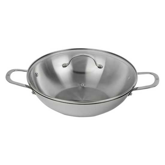 Swiss Diamond Premium Steel Induction Wok With Lid 32cm
