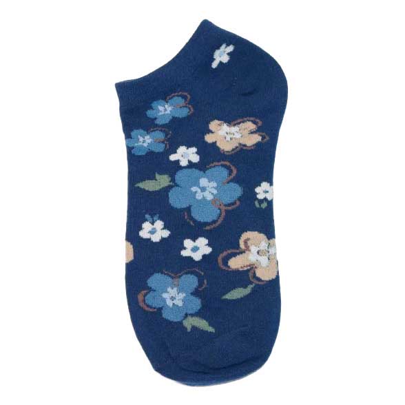 Stella + Gemma Socks Navy Arrangement Of Flowers