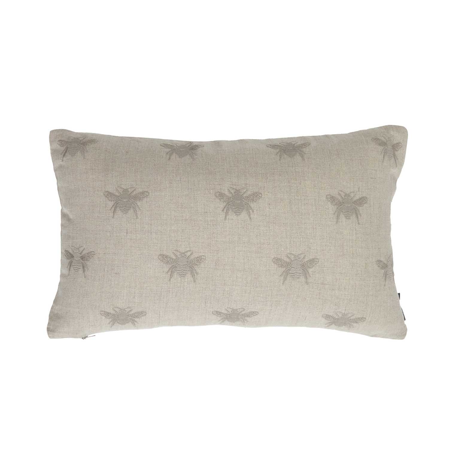 Wallace Cotton Bee Swarm Embroidered Rectangle Cushion Cover