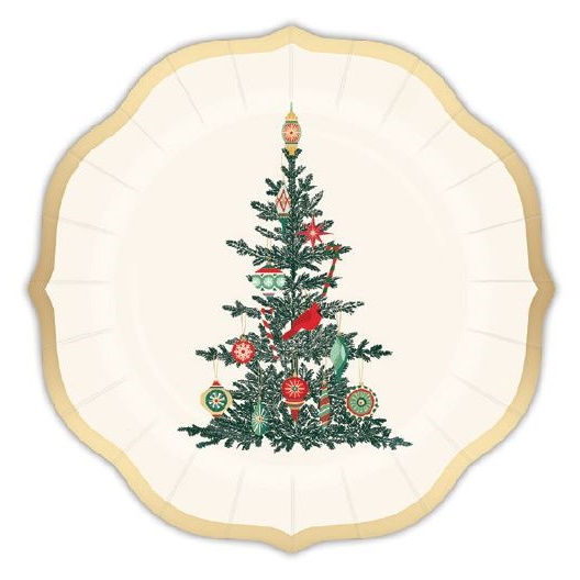 Punch Studio Tree Dessert Paper Plate Set of 8