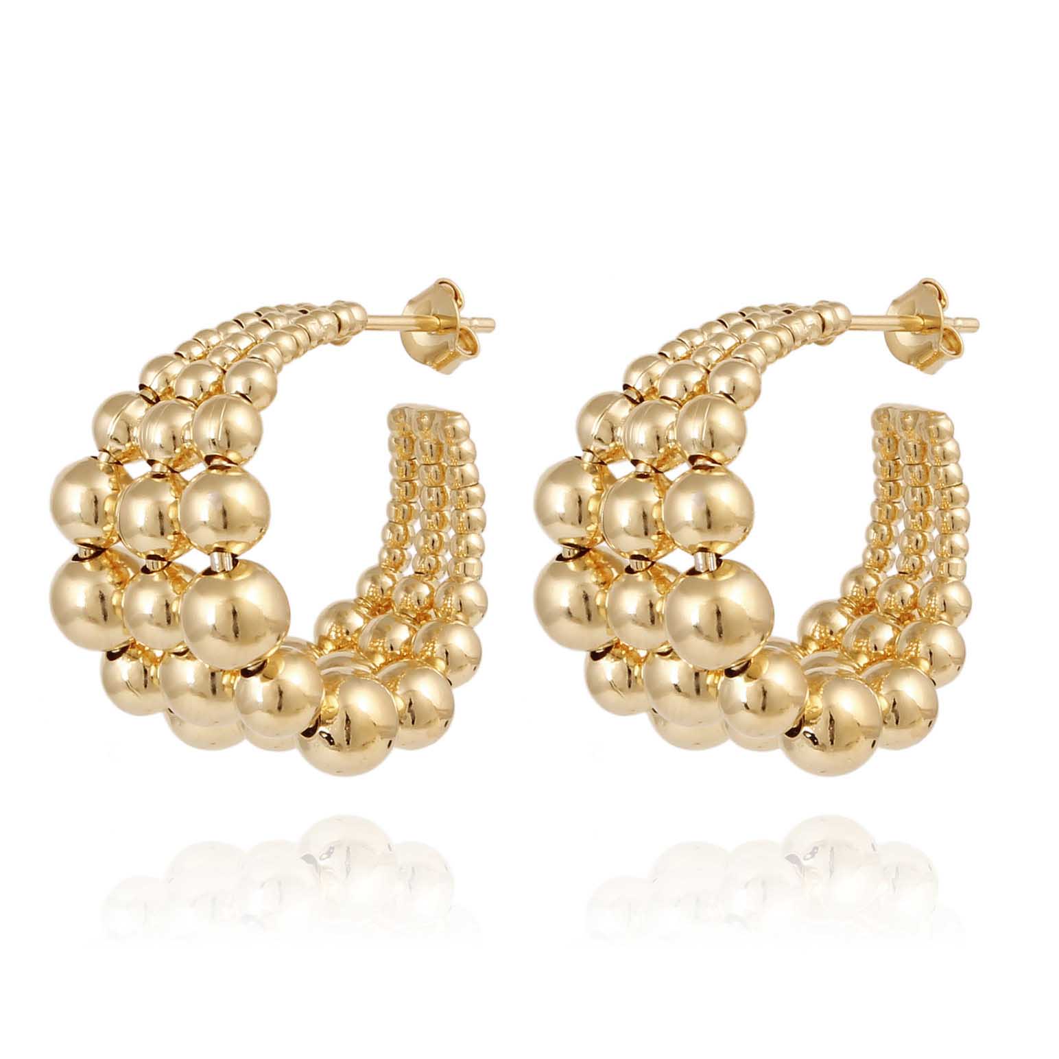 Gas Bijoux Multiperla Creole Mini Earrings