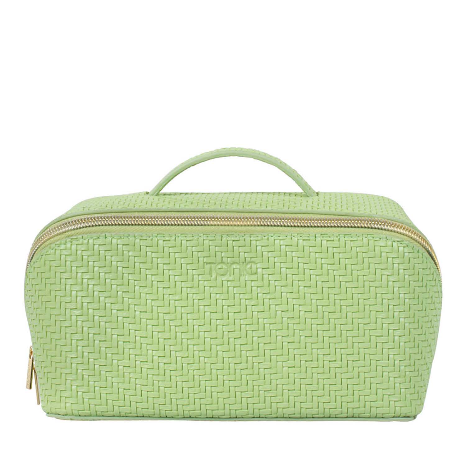 Tonic Herringbone Beauty Bag Medium Pistachio