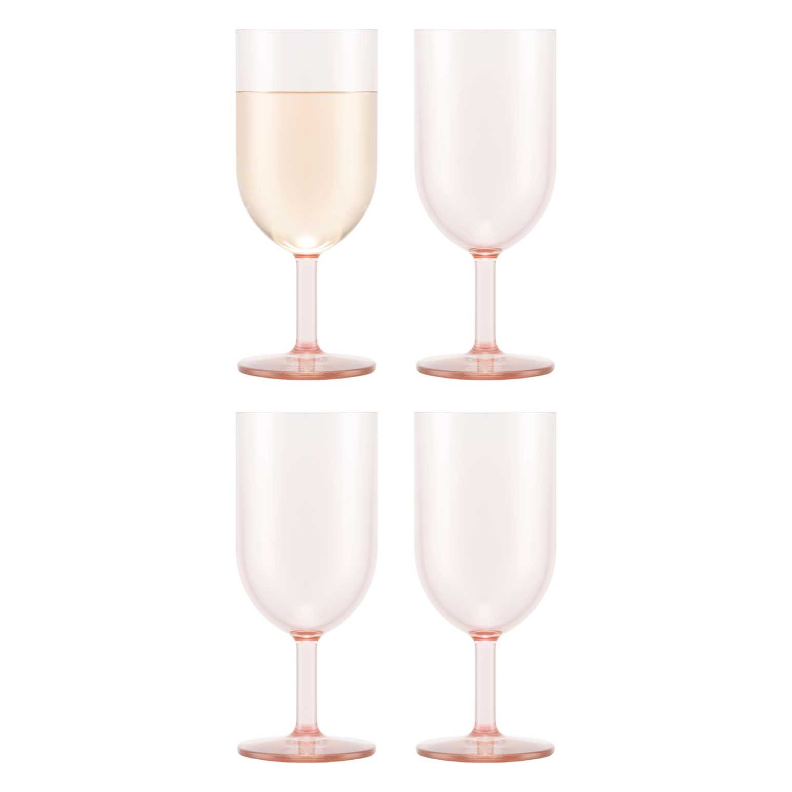 Bodum Oktett 4Pc Durable White Wine Glass - Strawberry